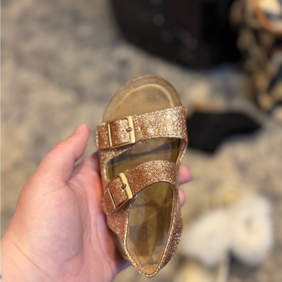 Cat & Jack Gold Sandals with Adjustable Straps - Picture 3 of 5